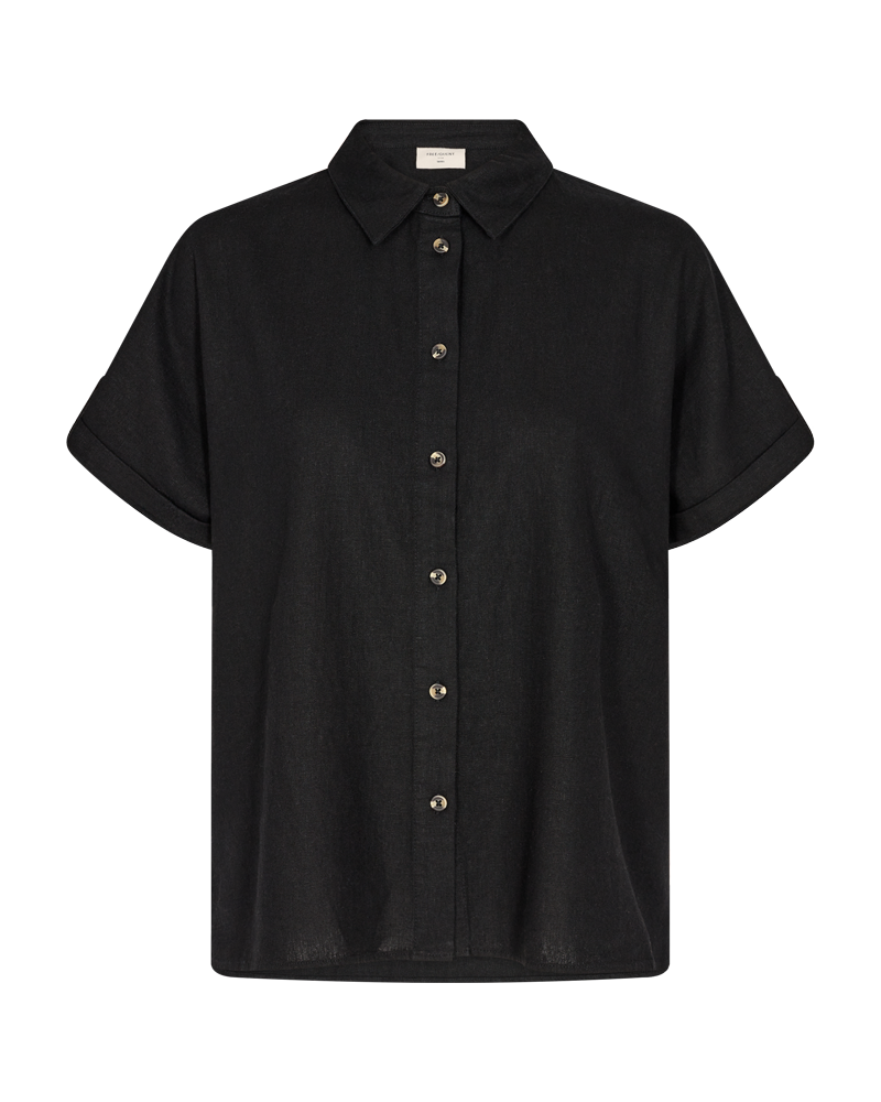 Fqlava - linnen shirt - zwart