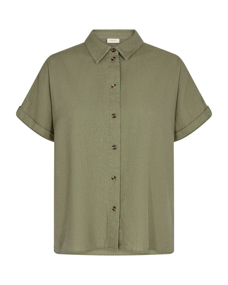 Fqlava - linnen shirt - groen