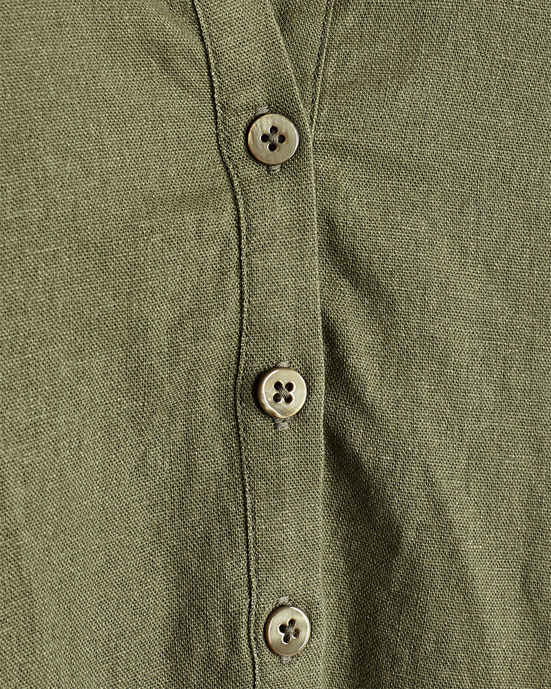 FQLAVA - LINEN KAFTAN DRESS - GREEN