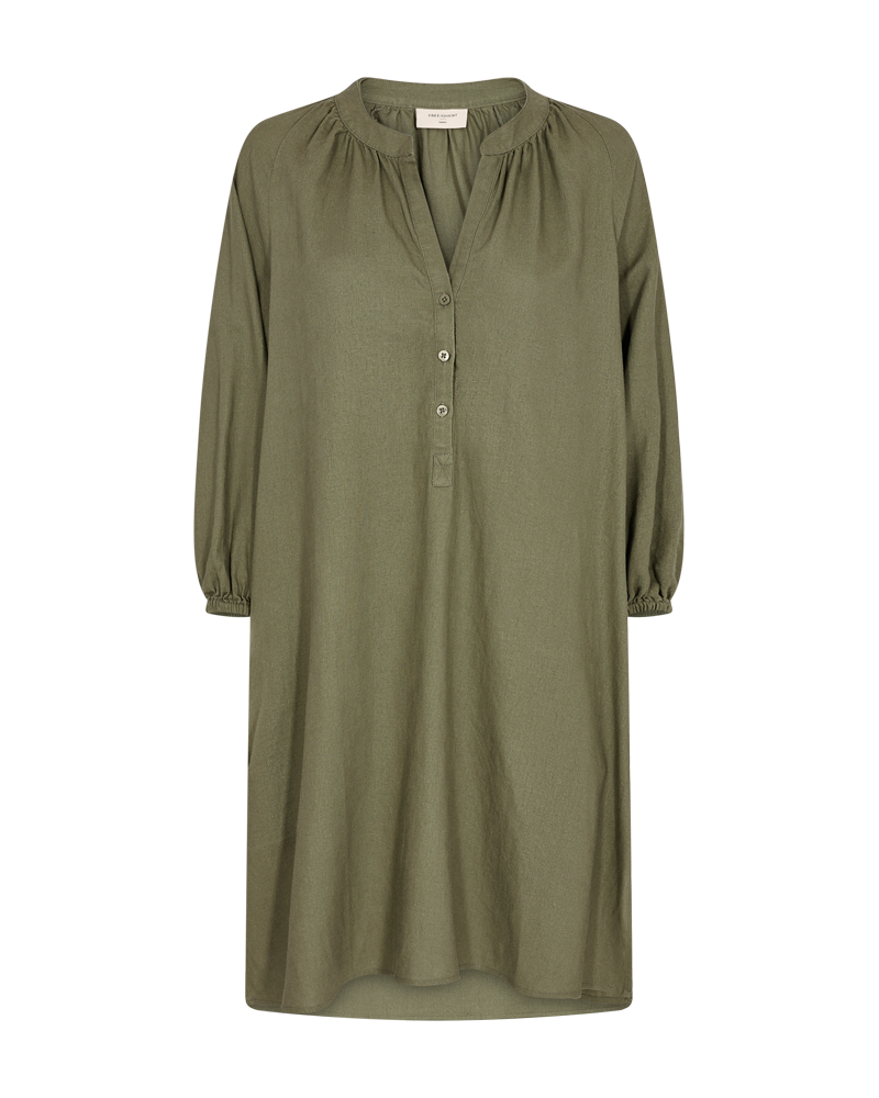 FQLAVA - LINEN KAFTAN DRESS - GREEN