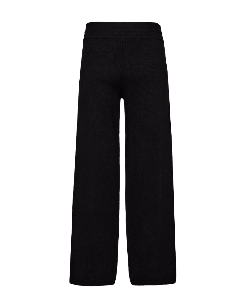 FQANI - PANTS WITH ELASTIC WAISTBAND - BLACK