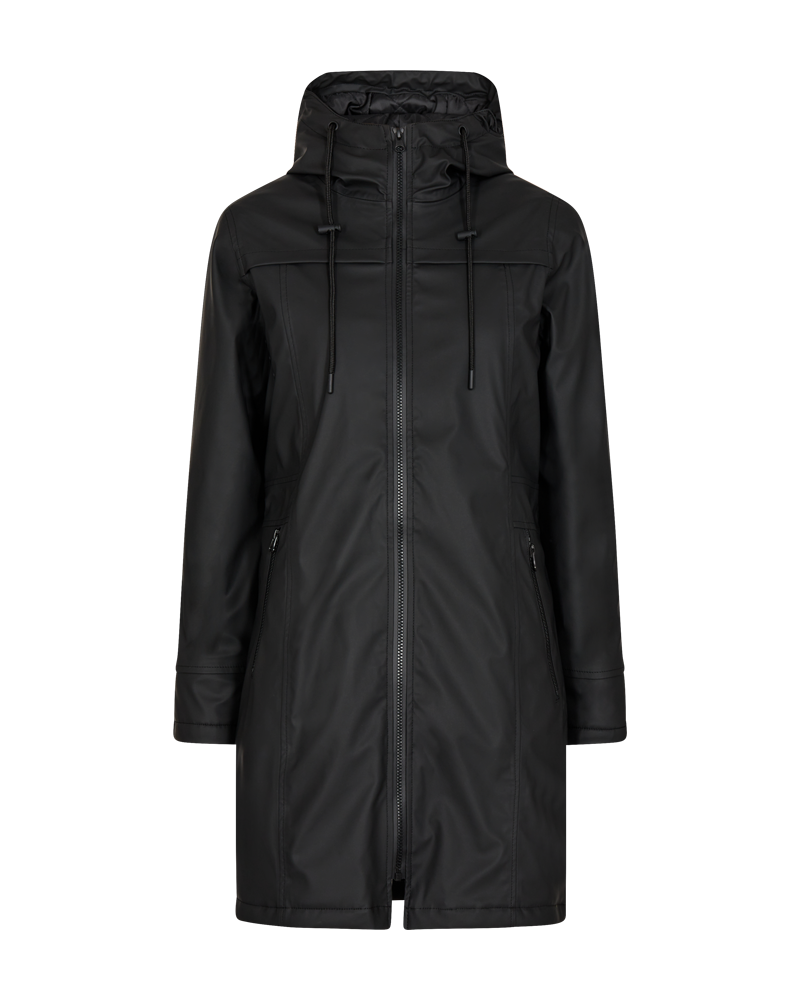 FQRAIN - WATER-REPELLENT RAIN JACKET - BLACK