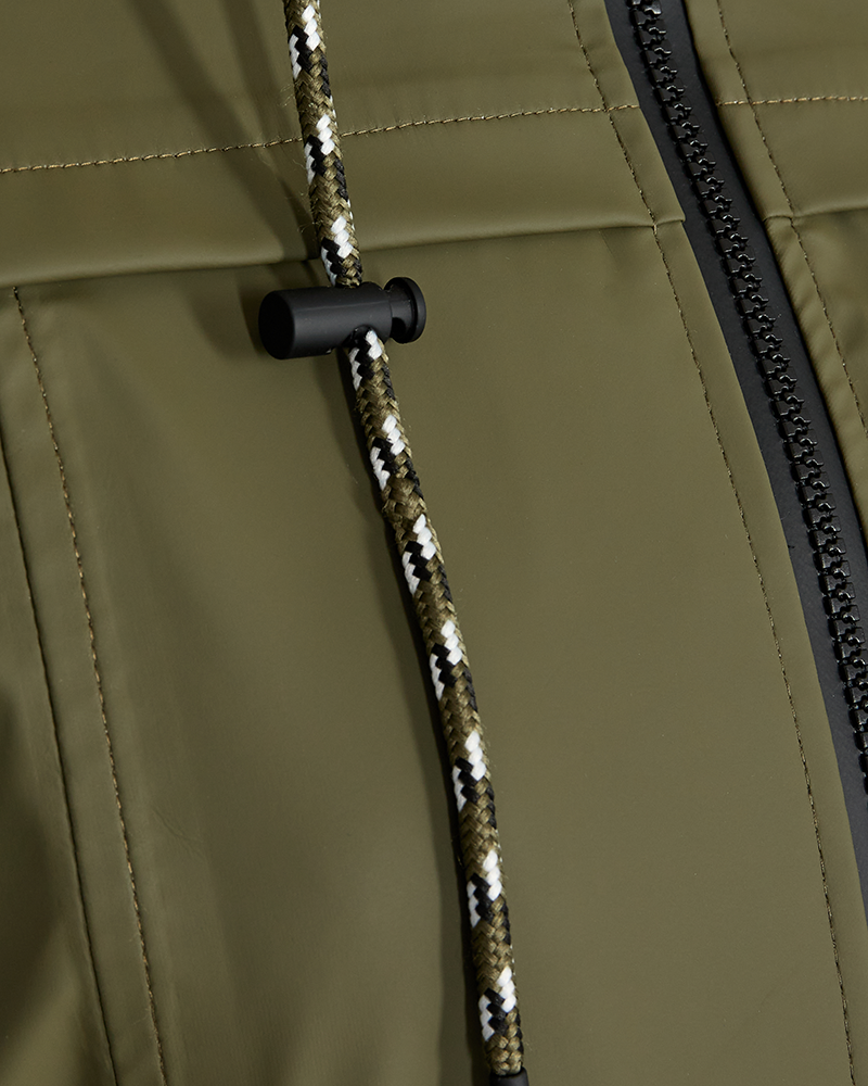 FQRAIN - WATER-REPELLENT RAIN JACKET - GREEN