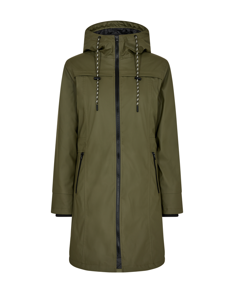 FQRAIN - WATER-REPELLENT RAIN JACKET - GREEN