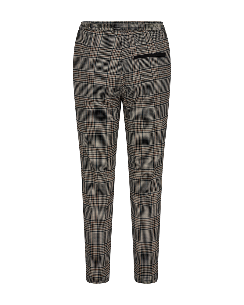 FQREX - PANTS WITH CHECKED PATTERN - BEIGE