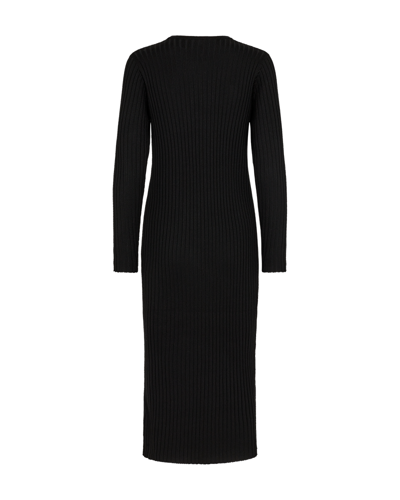 FQKATIE - Ribbed dress - BLACK