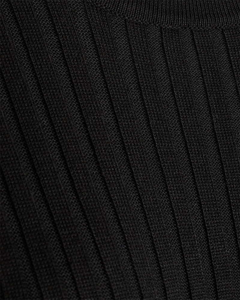 FQKATIE - Ribbed dress - BLACK