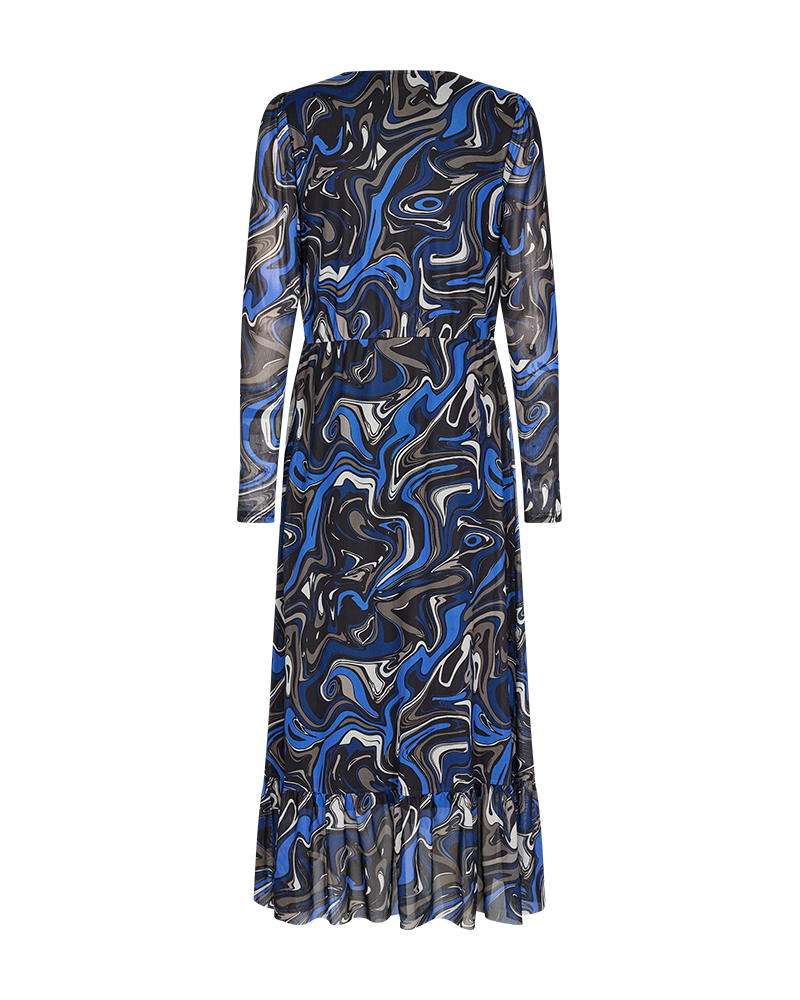 FQWHIRL - Dress with graphic print - BLUE