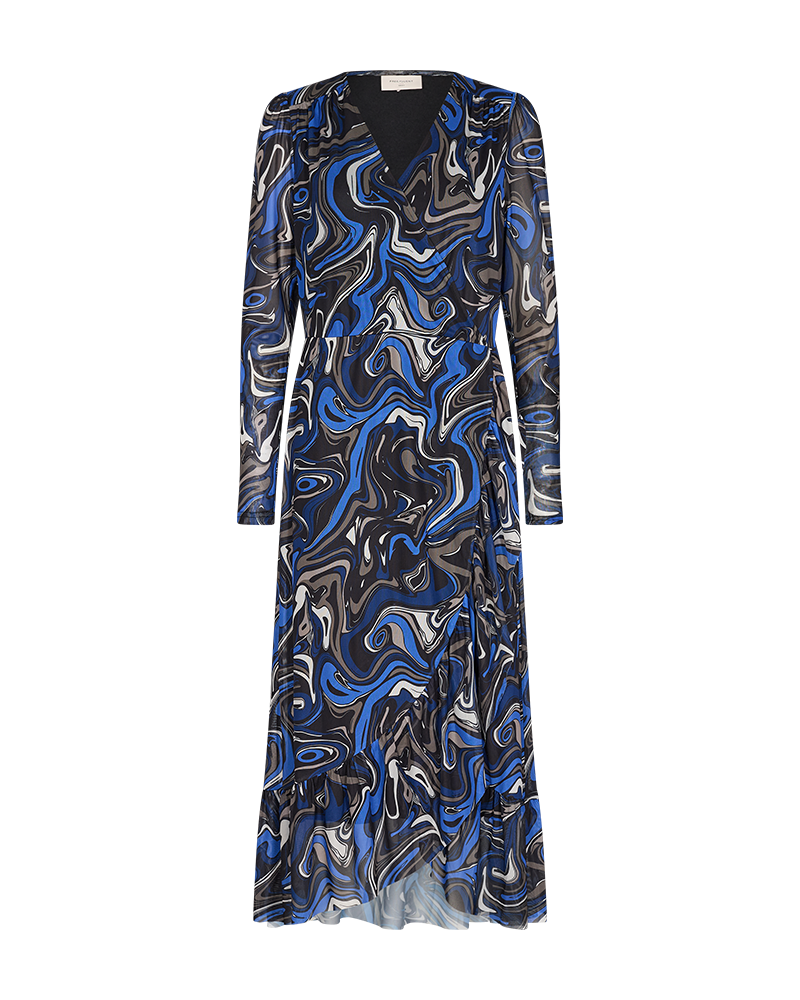 FQWHIRL - Dress with graphic print - BLUE