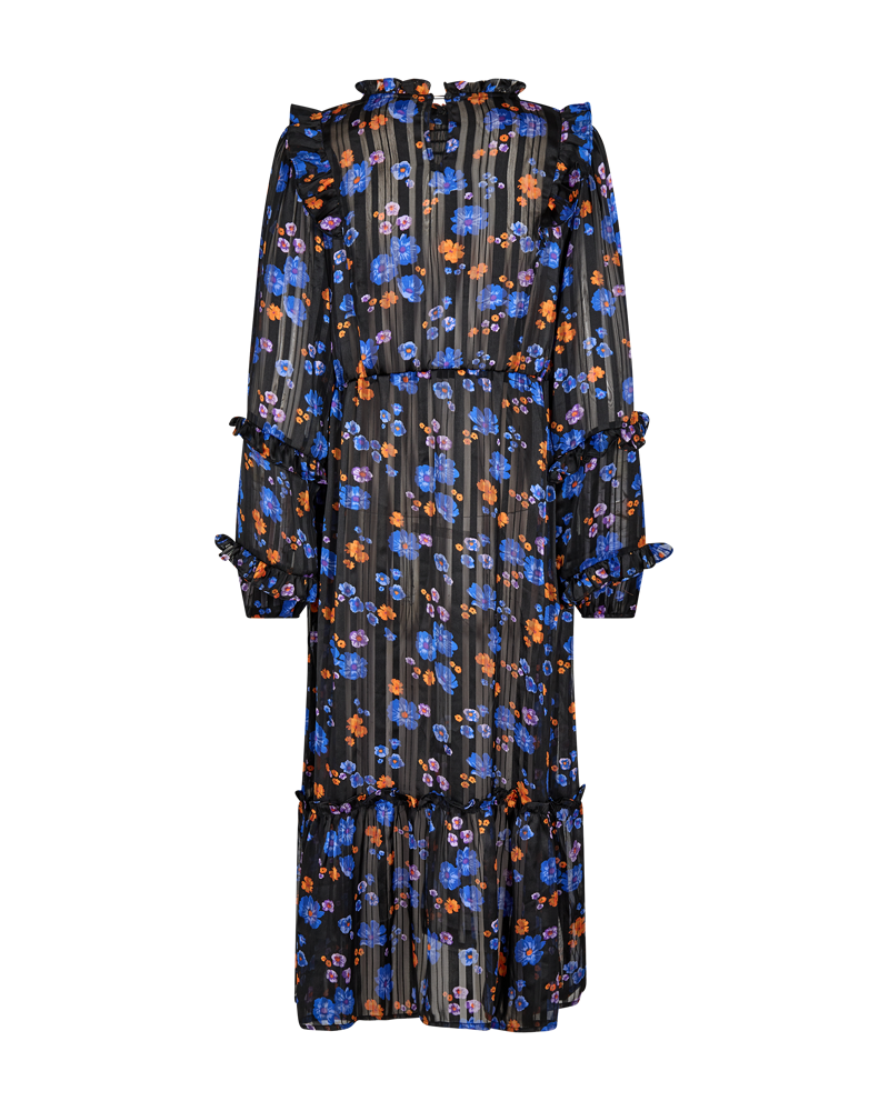 FQPAULIN - Dress with flowerprint - BLUE