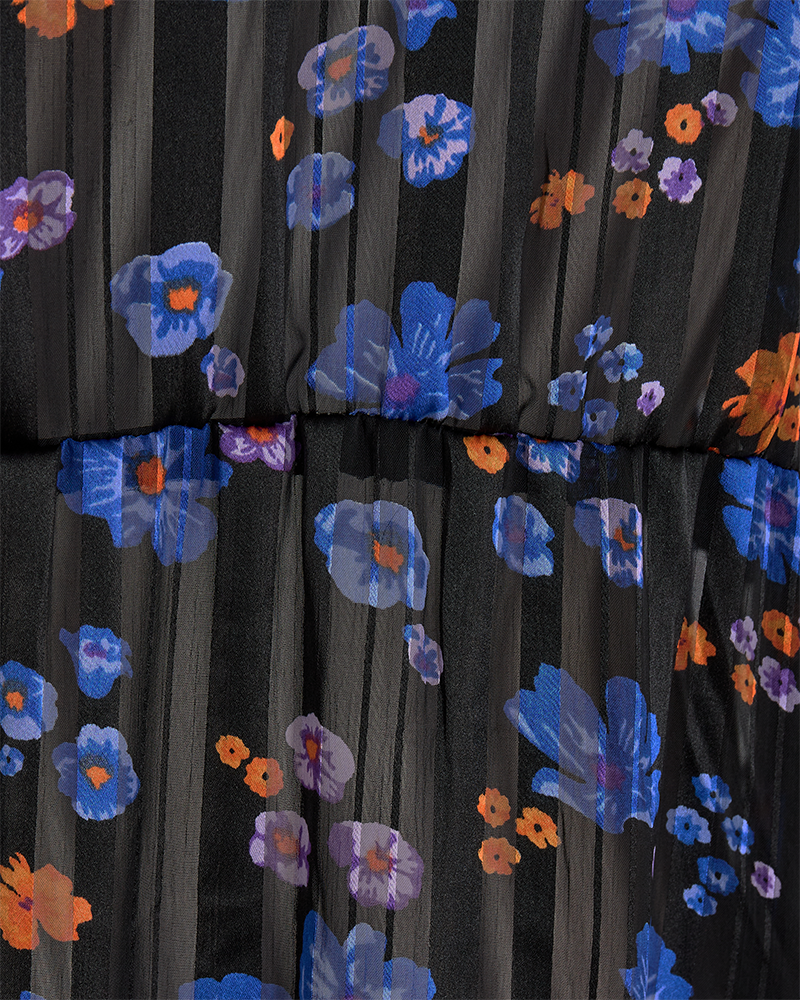 FQPAULIN - Dress with flowerprint - BLUE