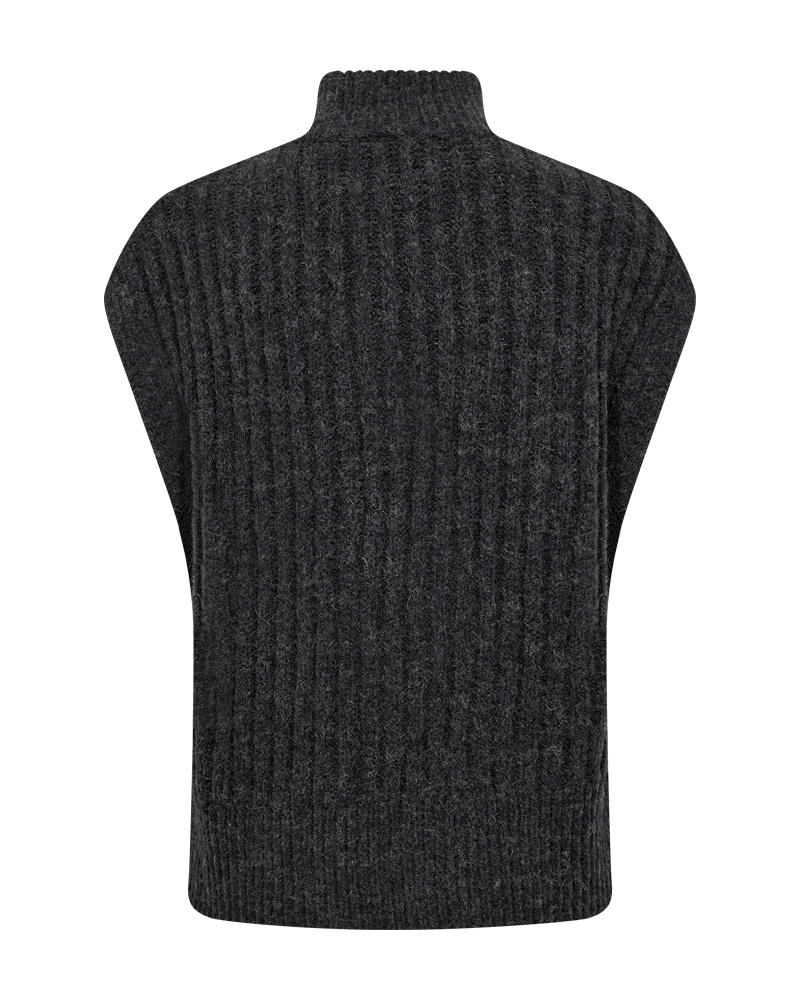 FQSILA - SHORT KNITTED WAISTCOAT - GREY