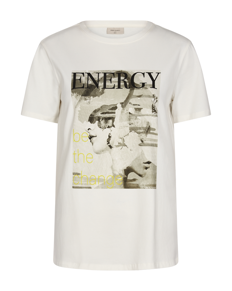 FQFENJAL - T-SHIRT WITH PRINT - BEIGE