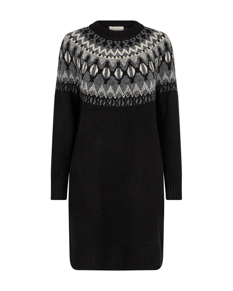 FQMERLA - Knitted dress - GREY