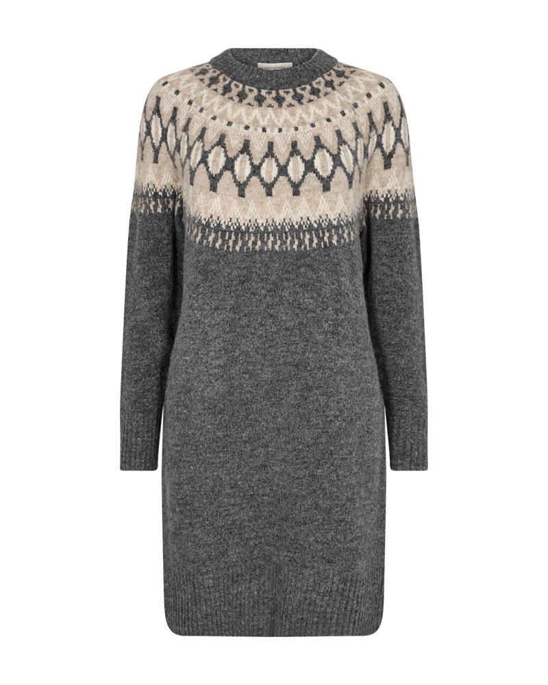 FQMERLA - Knitted dress - GREY