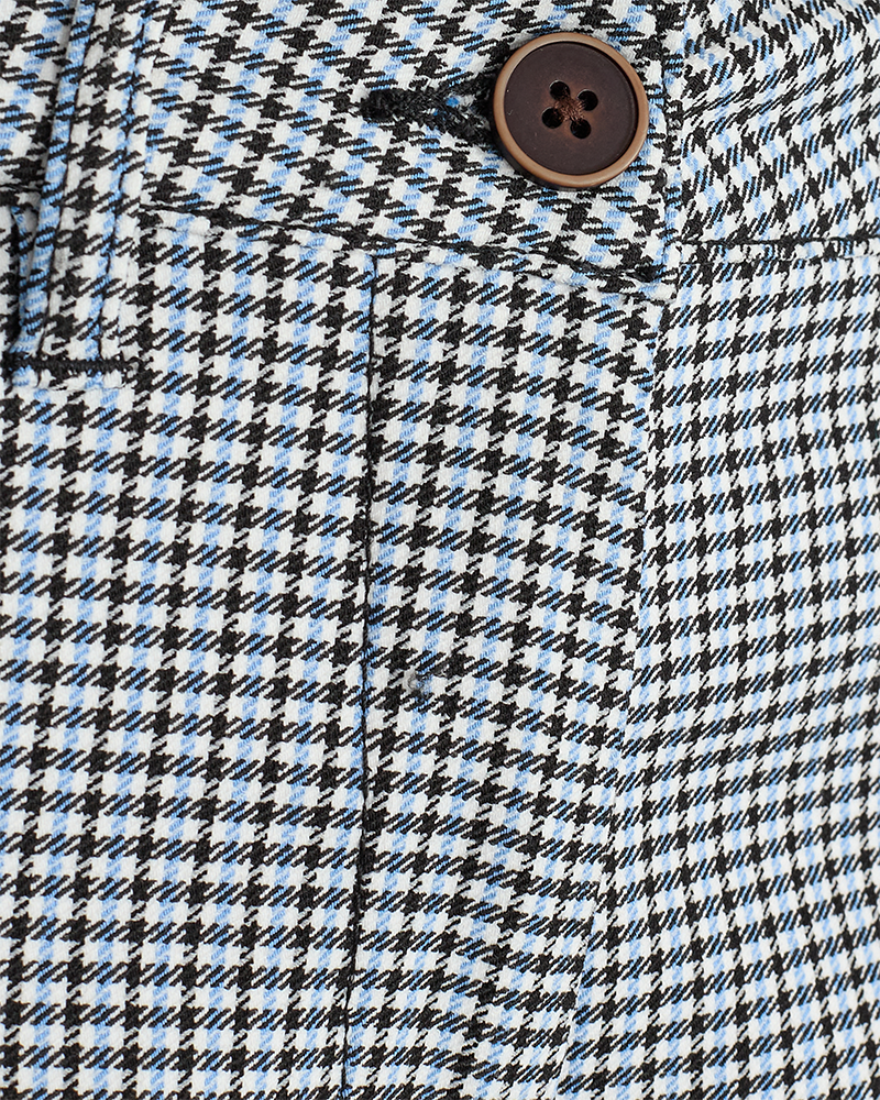 FQREX - PANTS WITH A CHEDKED PRINT - BLUE