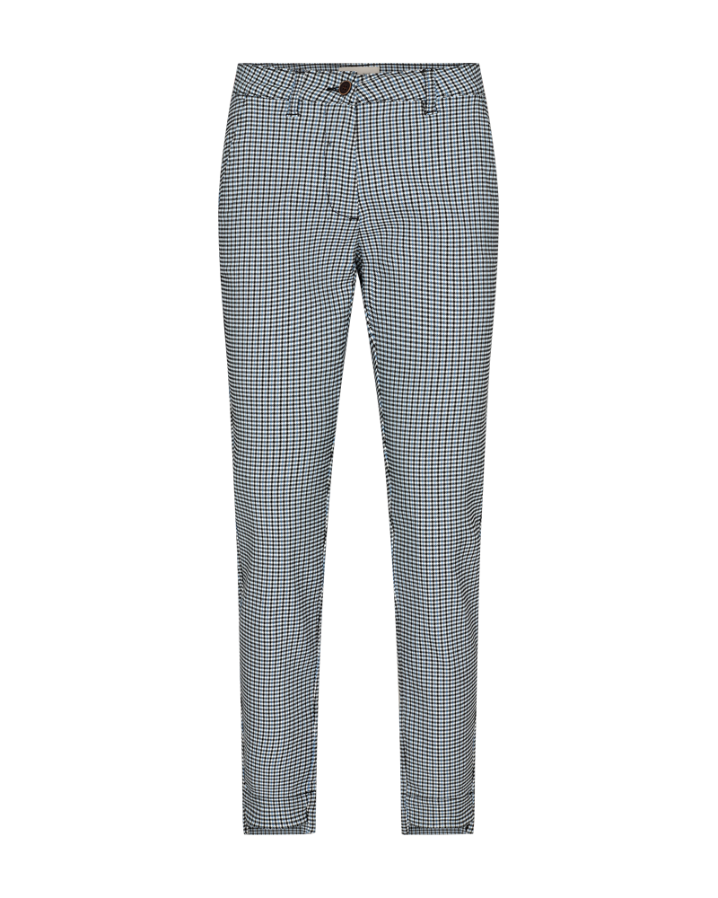 FQREX - PANTS WITH A CHEDKED PRINT - BLUE
