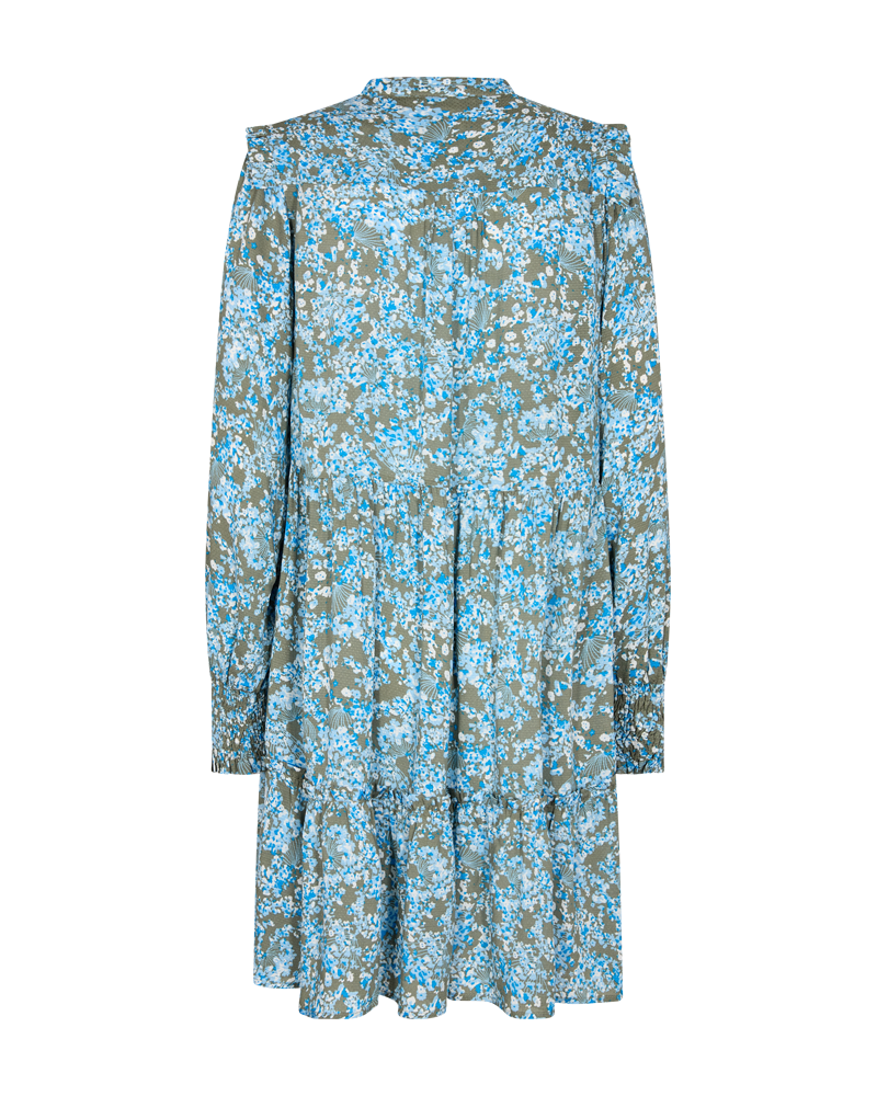 FQADNEY - DRESS WITH FRILLS - BLUE