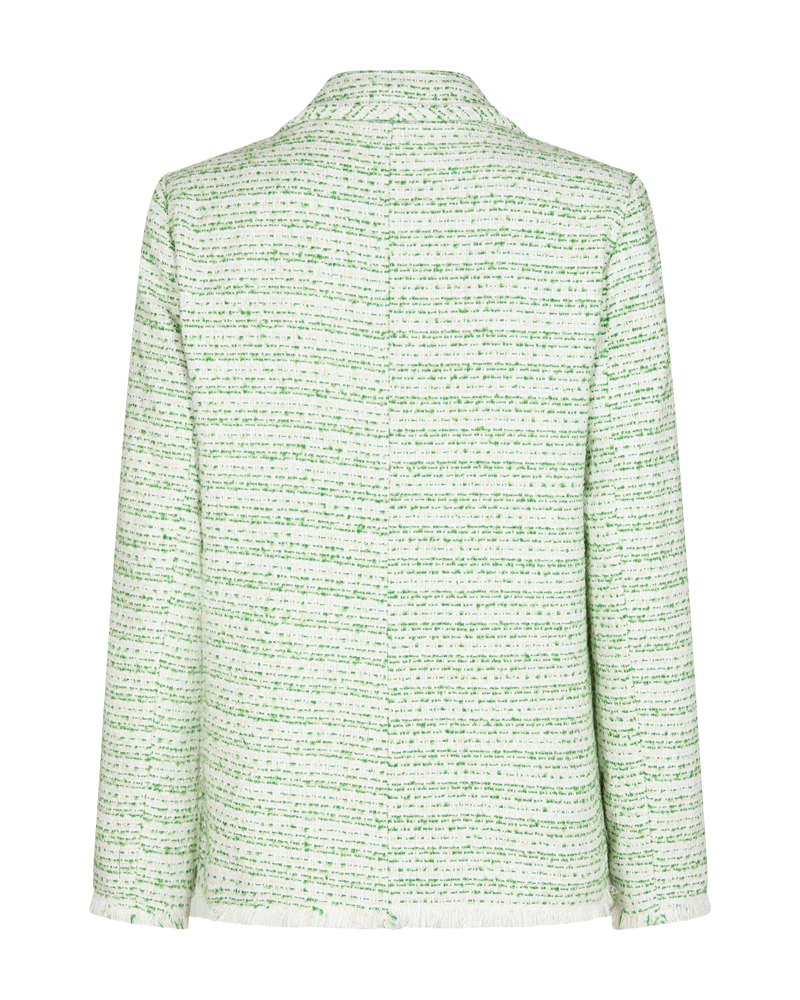 FQMOCA - JACKET WITH FRINGED EDGES - GREEN