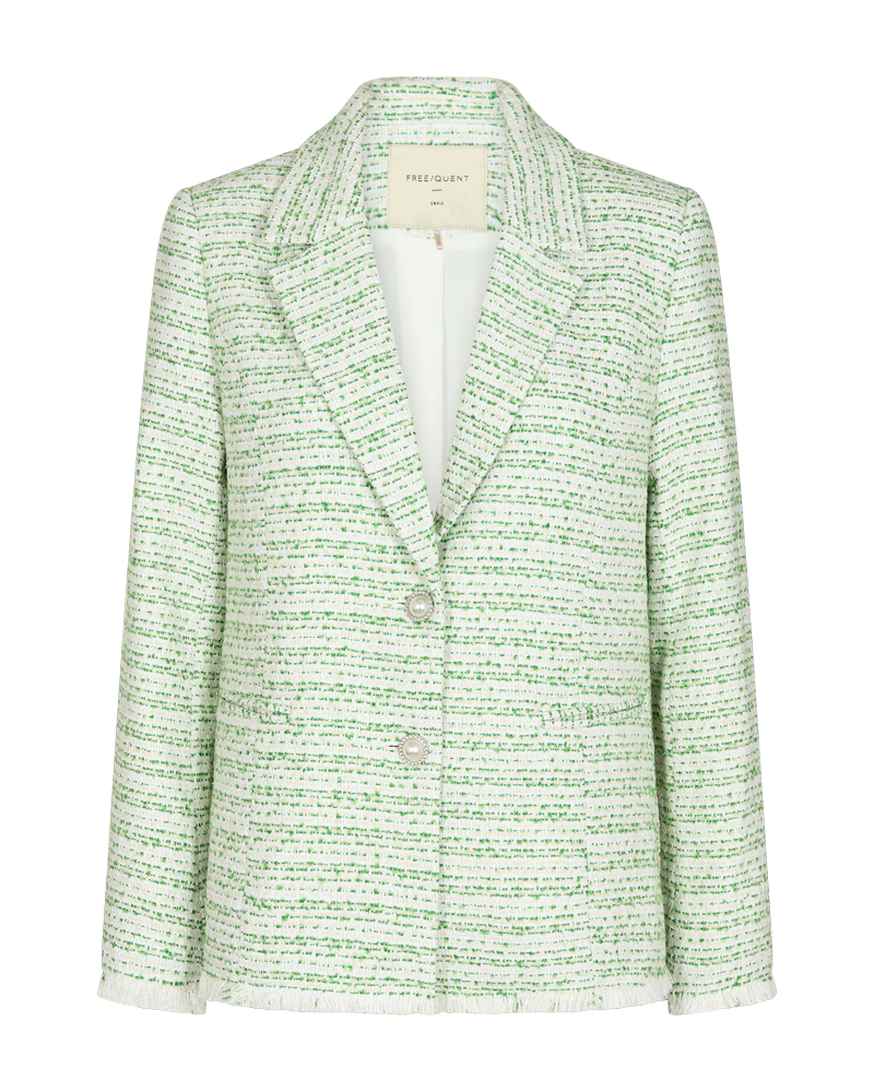 FQMOCA - JACKET WITH FRINGED EDGES - GREEN