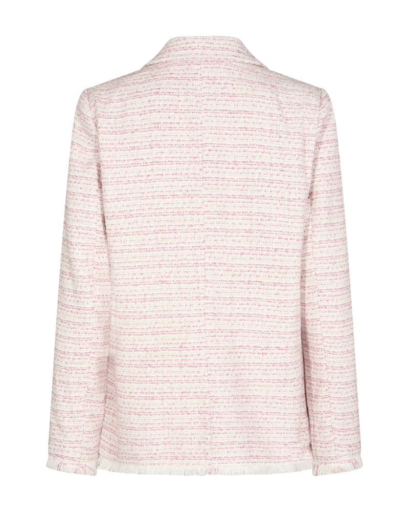 FQMOCA - JACKET WITH FRINGED EDGES - ROSE