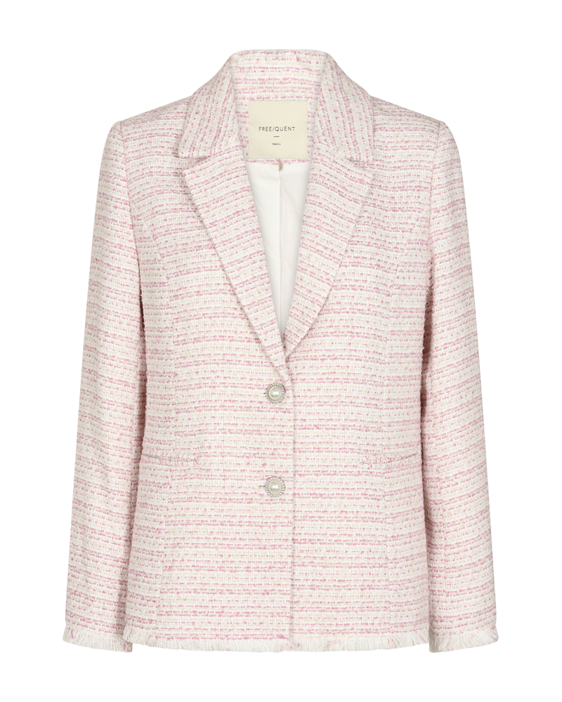 FQMOCA - JACKET WITH FRINGED EDGES - ROSE