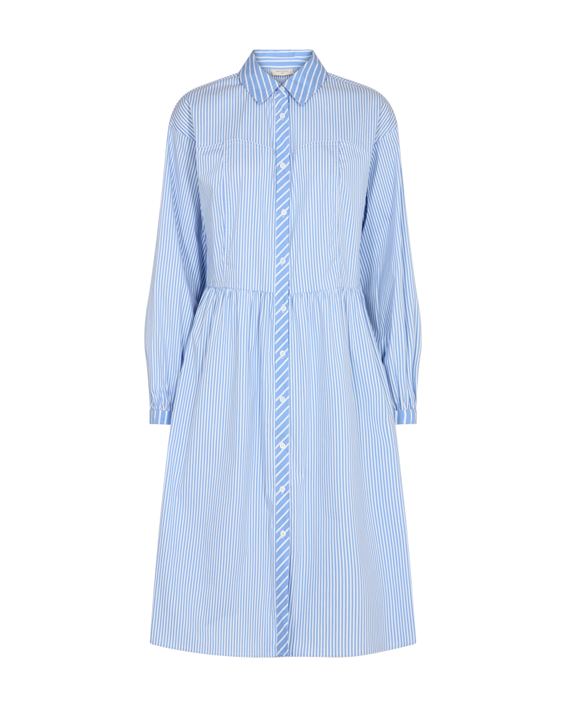 FQORIANA - DRESS WITH IN A PATTERNED MATERIAL - BLUE