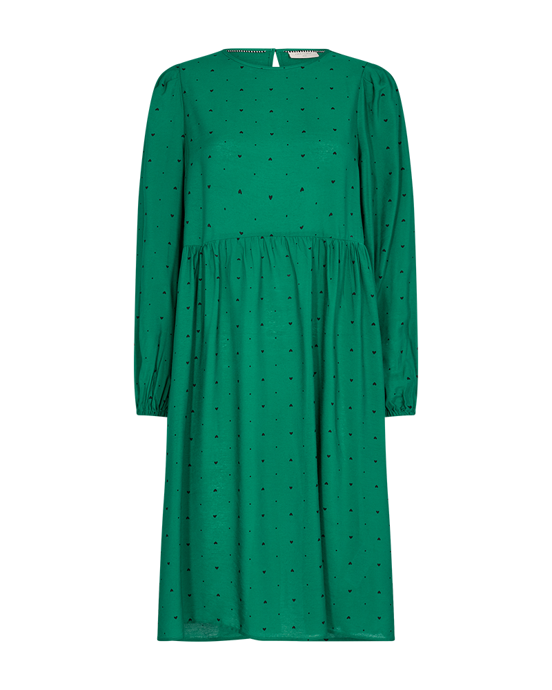 FQTUA - Dress with heart print - BLACK