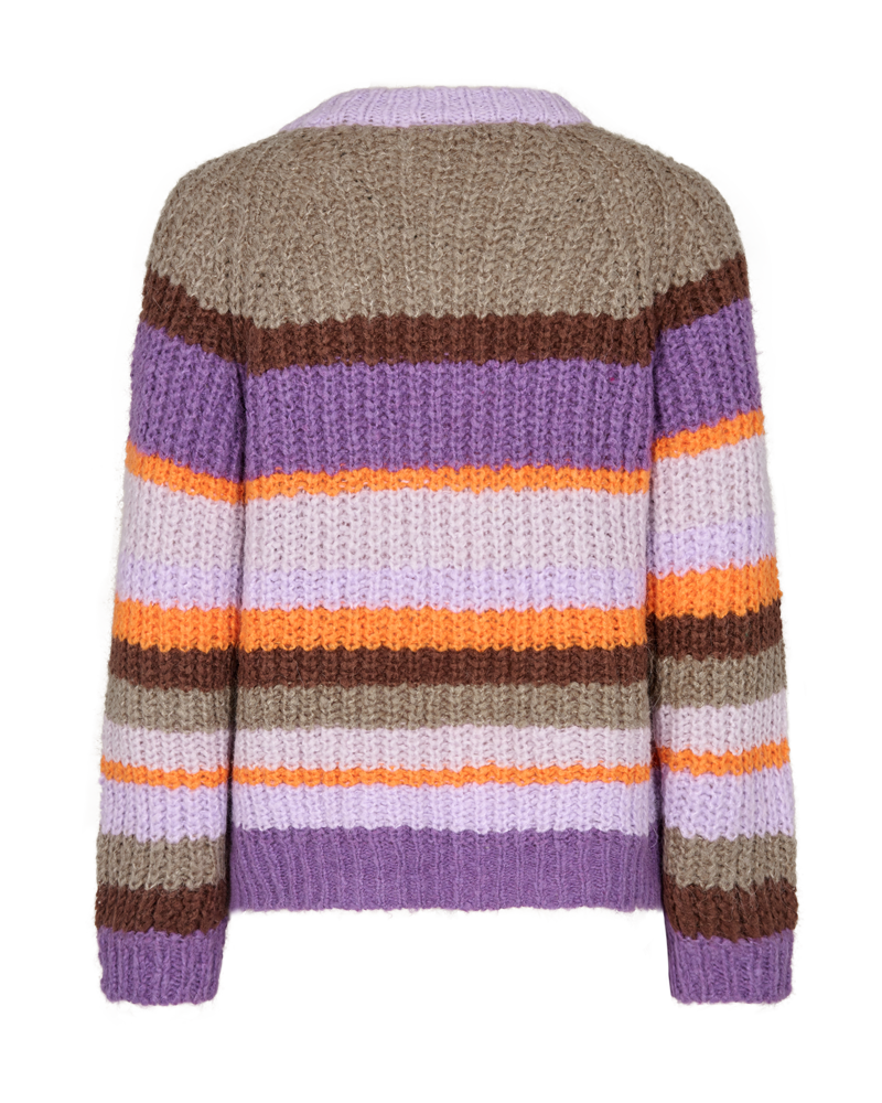 FQEVY - PULLOVER WITH STRIPED PATTERN - BEIGE