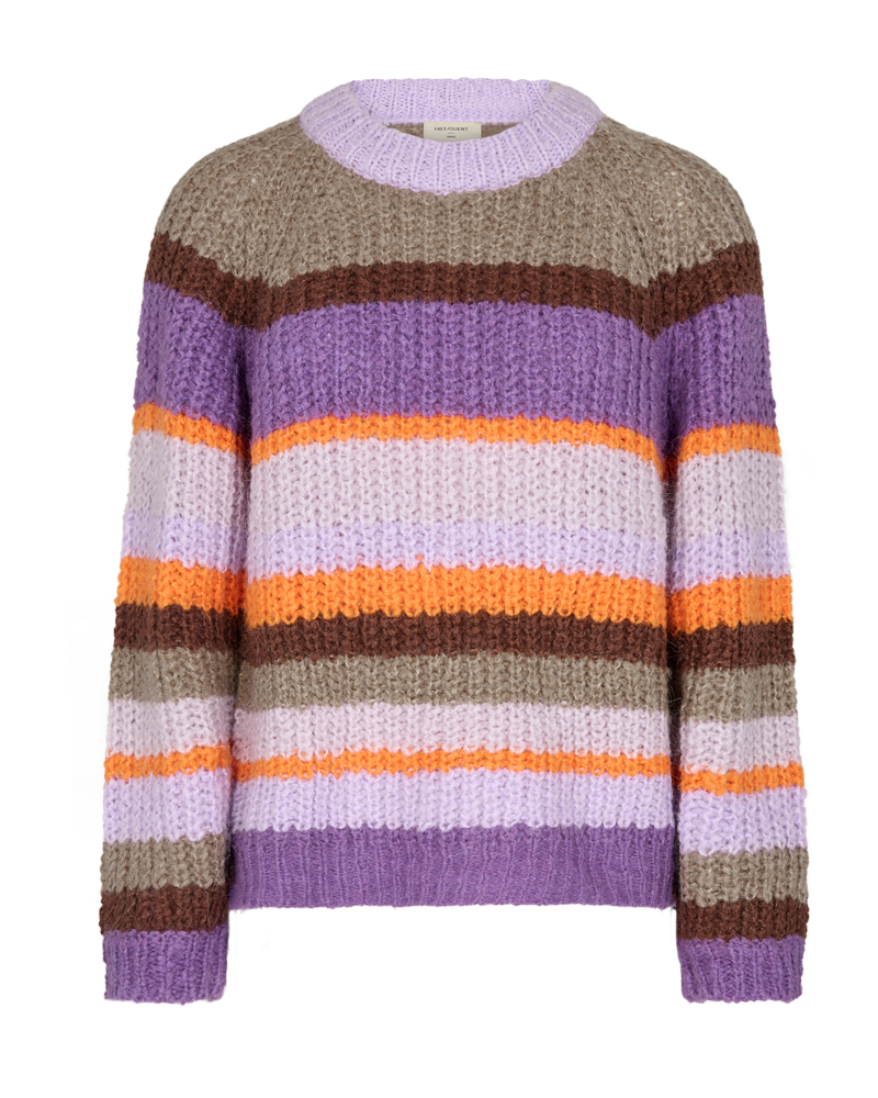 FQEVY - PULLOVER WITH STRIPED PATTERN - BEIGE