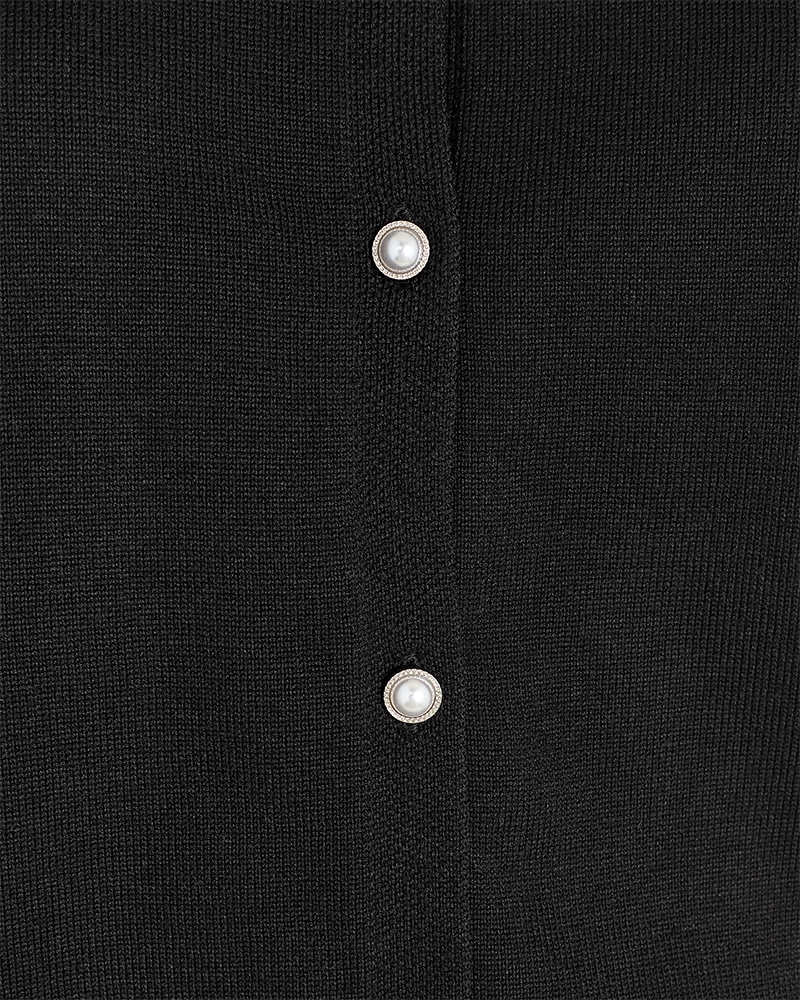 FQKATIE-CARDIGAN WITH BUTTONS - BLACK