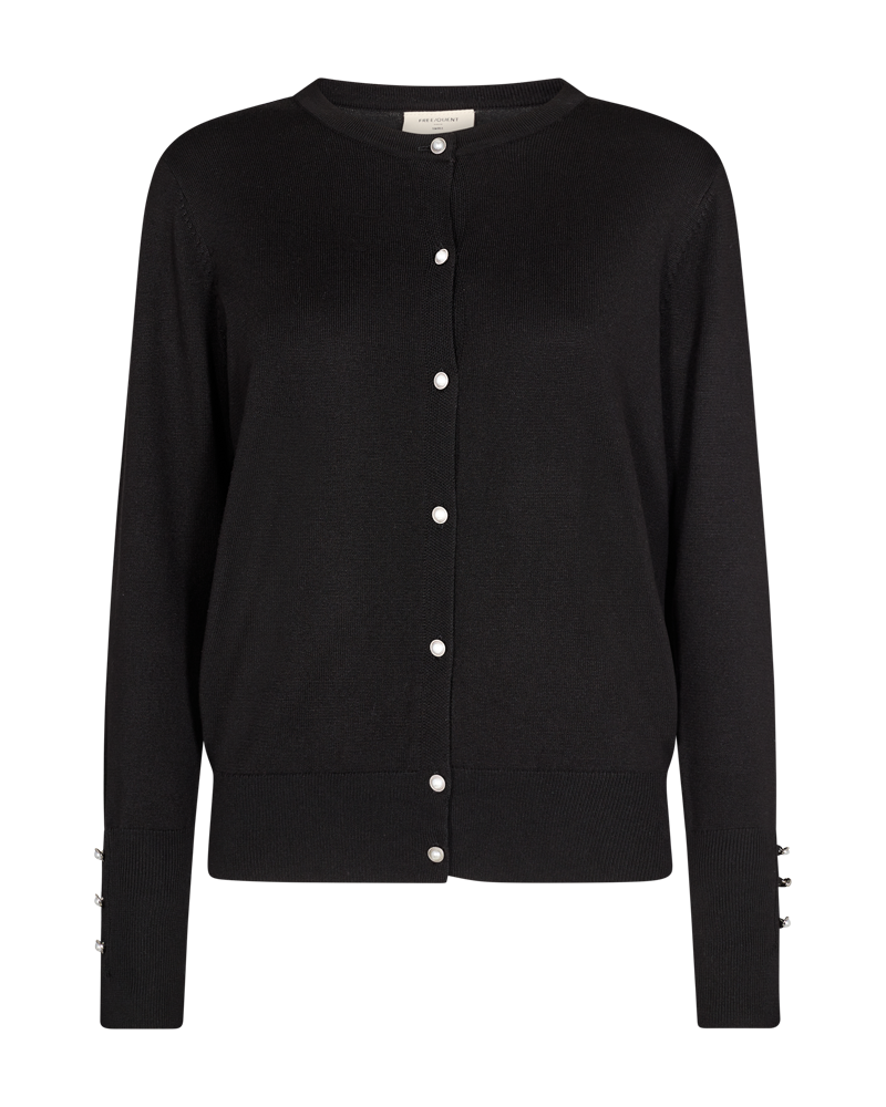 FQKATIE-CARDIGAN WITH BUTTONS - BLACK