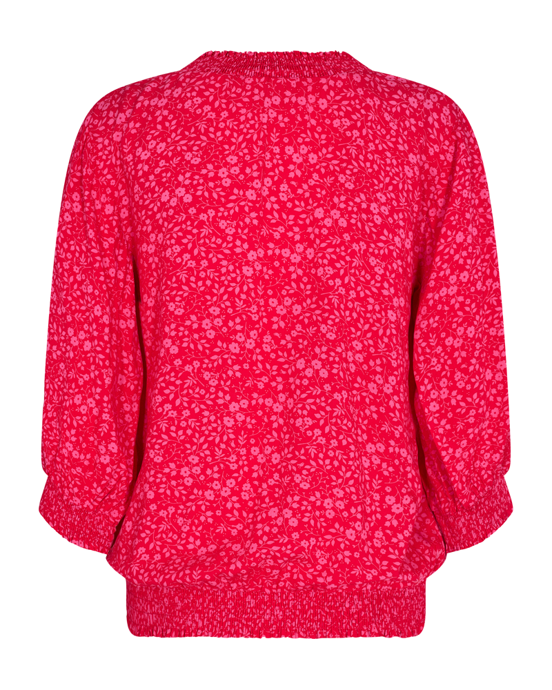 FQADNEY - BLOUSE WITH FLORAL PRINT - RED
