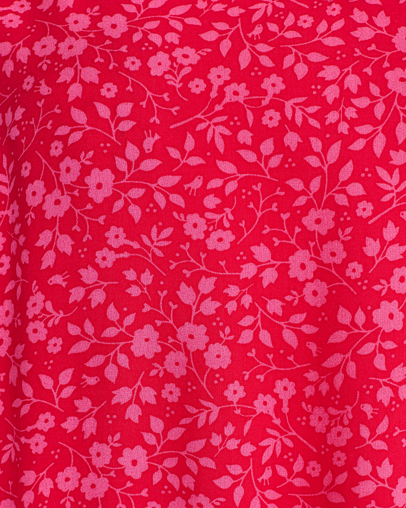 FQADNEY - BLOUSE WITH FLORAL PRINT - RED