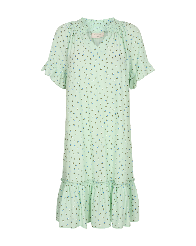 FQRALDA - DRESS WITH FLORAL PATTERN - BLUE