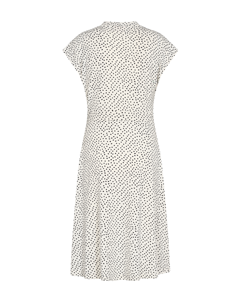FQYRSA - DRESS WITH DOTTED PRINT - BLACK
