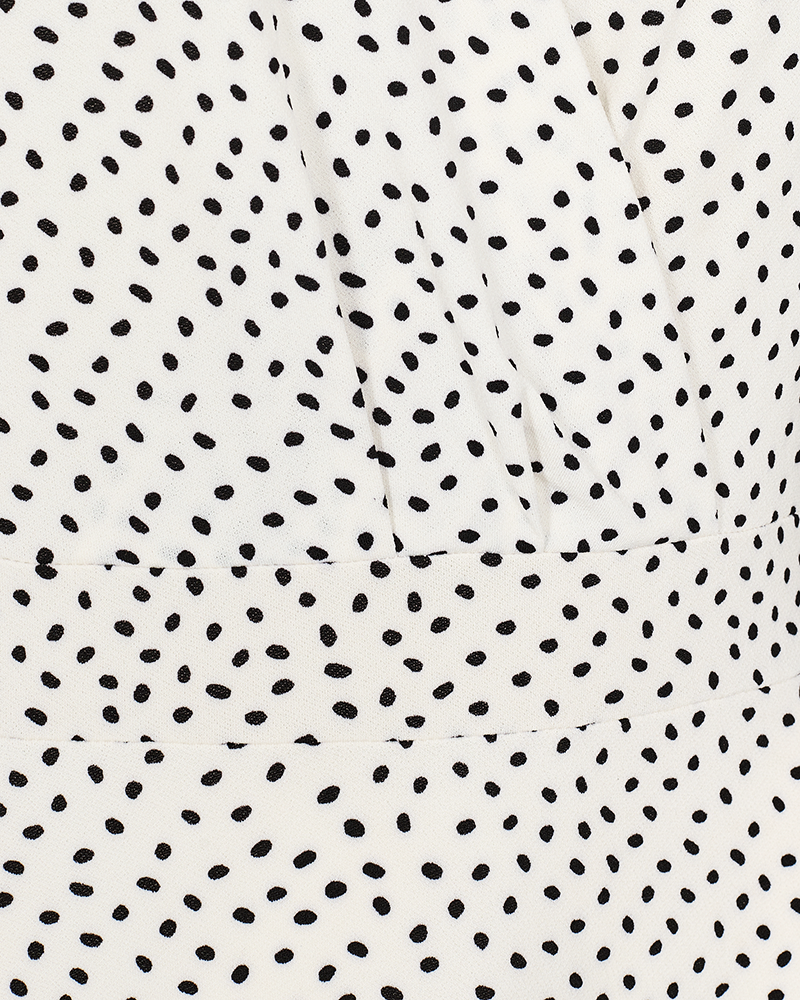 FQYRSA - DRESS WITH DOTTED PRINT - BLACK