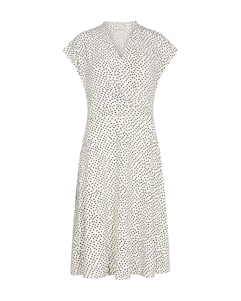 FQYRSA - DRESS WITH DOTTED PRINT - BLACK
