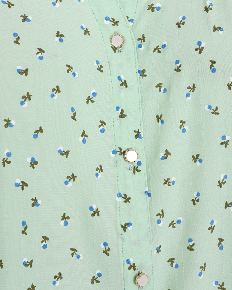 FQRALDA - BLOUSE WITH FLORAL PRINT - BLUE