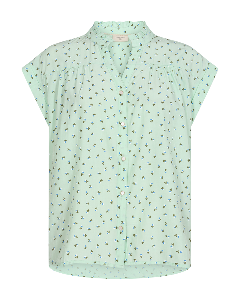FQRALDA - BLOUSE WITH FLORAL PRINT - BLUE