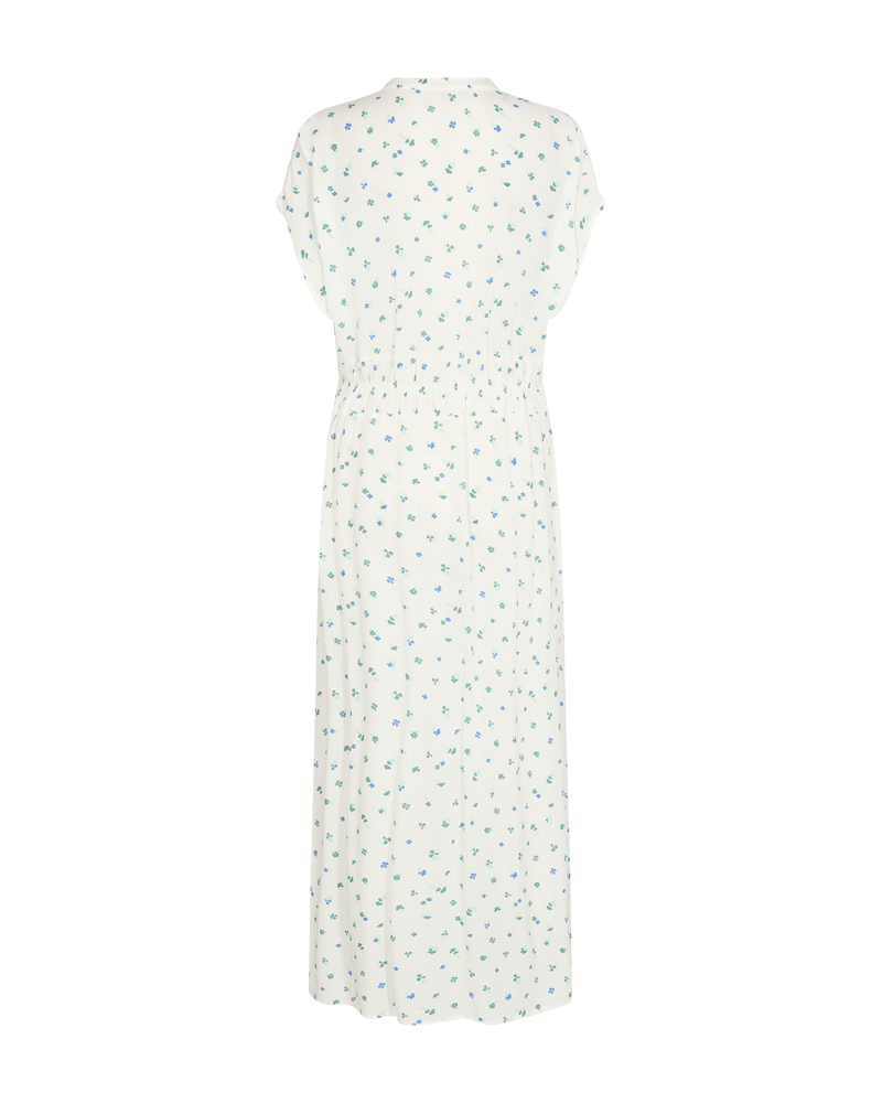 FQHELINE - DRESS WITH FLOWERPRINT - BLUE AND WHITE
