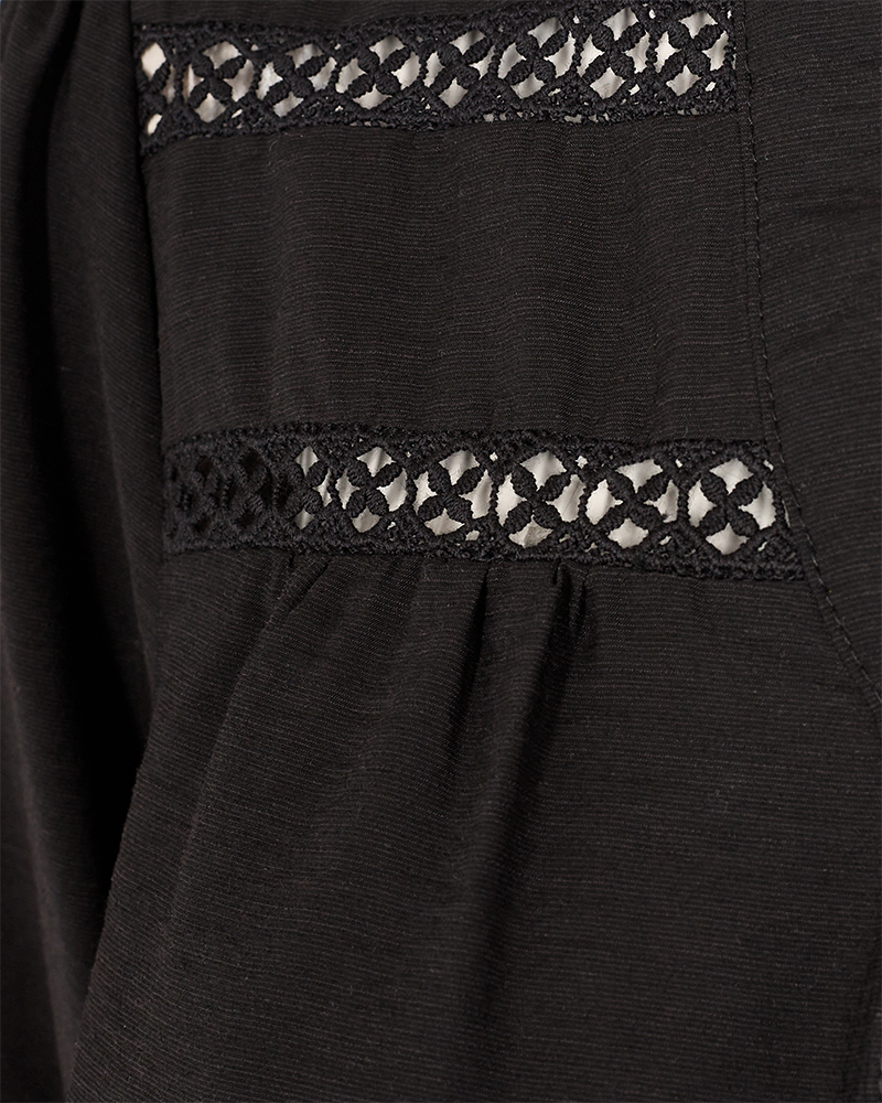 FQDRIVA - DRESS WITH HOLE PATTERN - BLACK
