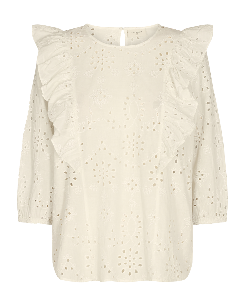 FQFRASIA - BLOUSE WITH RUFFLES - WHITE