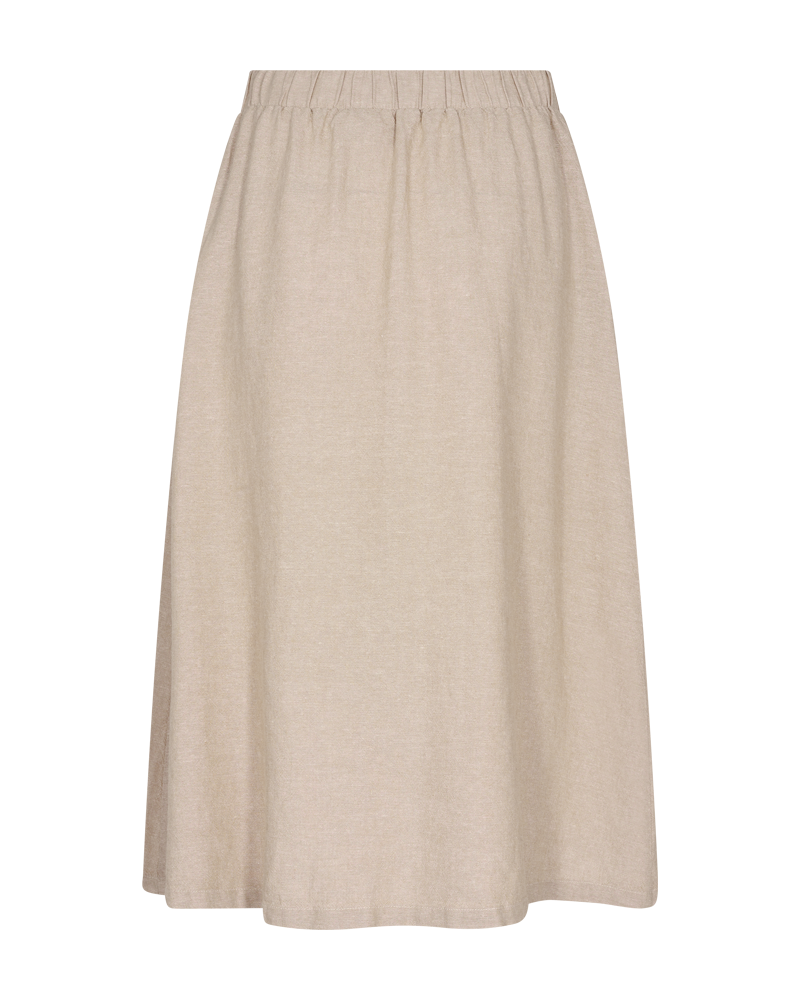 FQLAVA - SKIRT IN LINEN BLEND - BEIGE