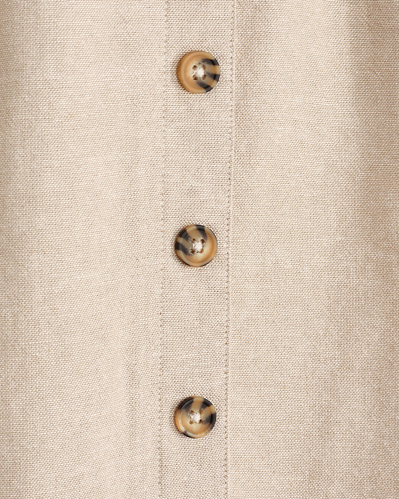 FQLAVA - SKIRT IN LINEN BLEND - BEIGE