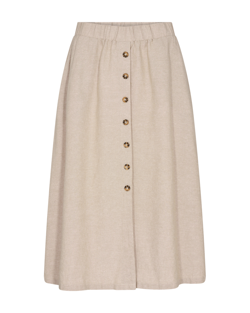 FQLAVA - SKIRT IN LINEN BLEND - BEIGE