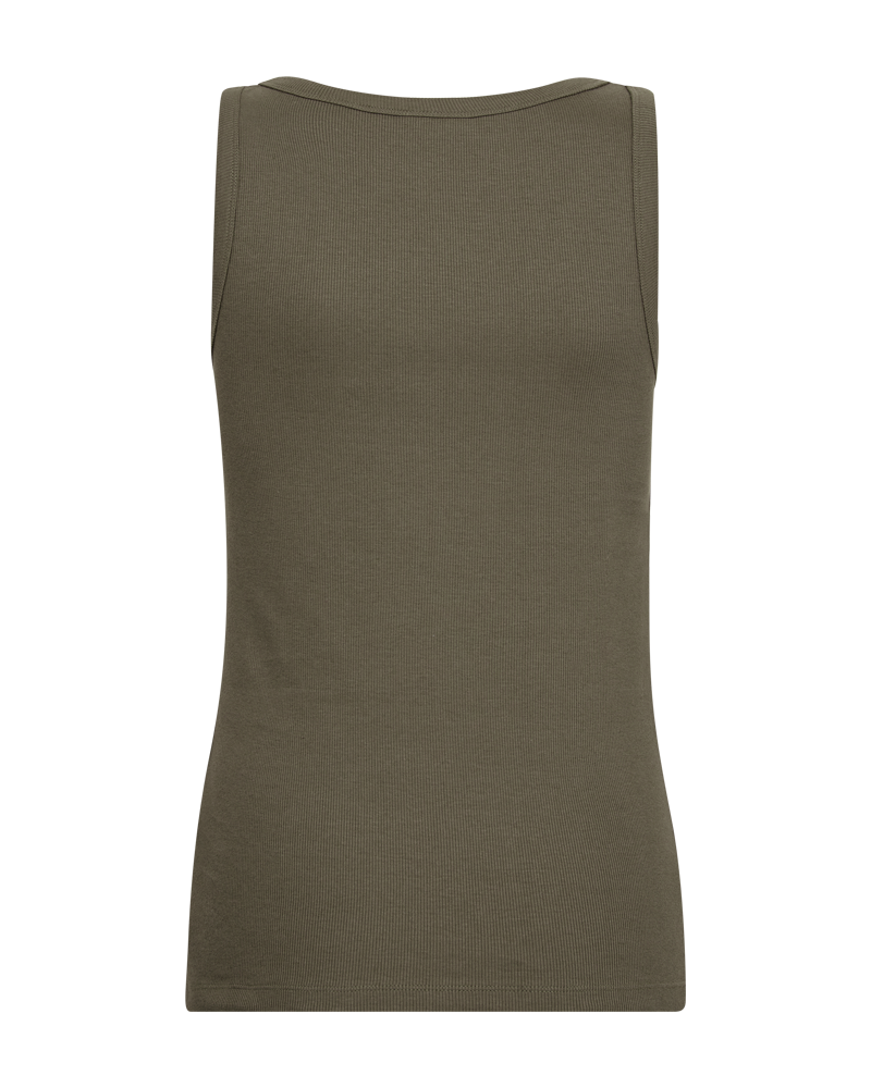 Fqhi - top in ribknit - groen