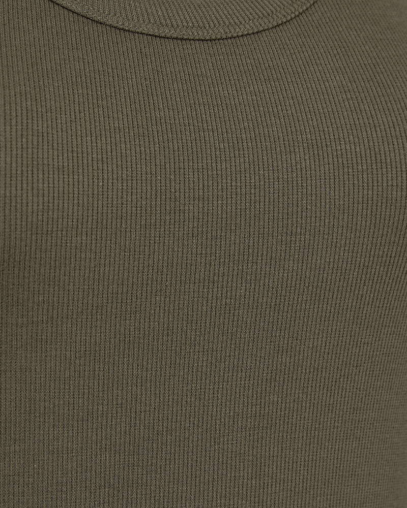 Fqhi - top in ribknit - groen