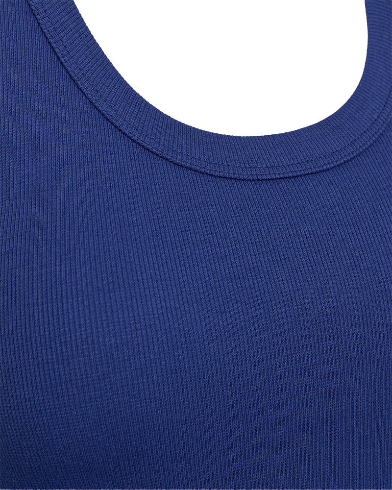 FQHI - TOP IN RIPKNIT - BLUE
