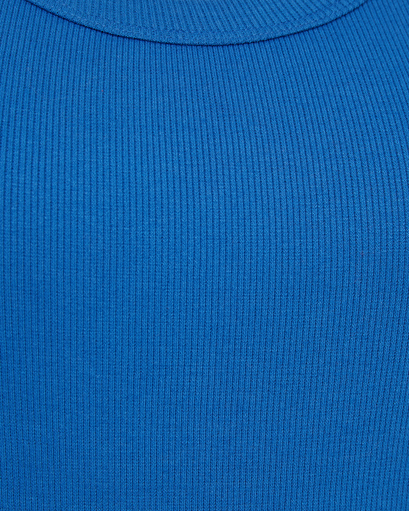 FQHI - TOP IN RIBKNIT - BLUE